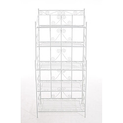 Decoshop26 Étagère métal - Blanc