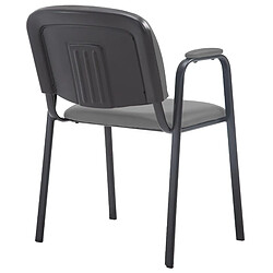 Avis Decoshop26 Fauteuil visiteur similicuir - Noir