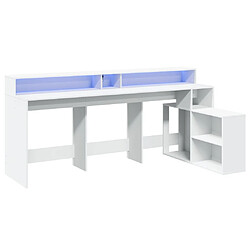 Helloshop26 Bureau LED blanc - 200 cm