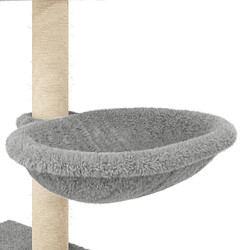 Acheter Helloshop26 Arbre à chat tour avec plateforme et griffoirs 117 cm gris