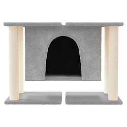 Helloshop26 Arbre à chat 50 cm - Gris clair