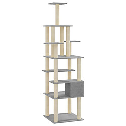Avis Helloshop26 Arbre à chat tour avec griffoirs 183 cm gris