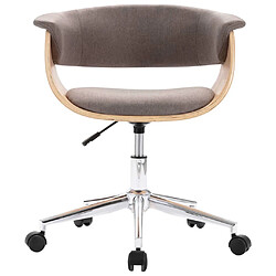 Helloshop26 fauteuil de bureau pivotant - Taupe