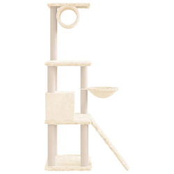 Arbre à chat Helloshop26 - 131 cm - Crème