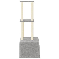 Arbre à chat Helloshop26 - 133.5 cm - Gris clair