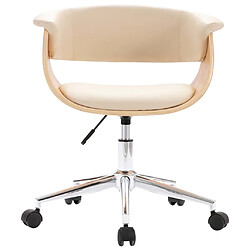 Helloshop26 Fauteuil de bureau - Crème