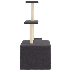 Arbre à chat Helloshop26 - 110 cm - Gris foncé