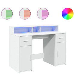 Helloshop26 Bureau LED blanc 120 cm