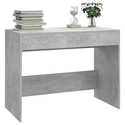 Helloshop26 Bureau gris béton 101 cm