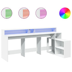 Helloshop26 Bureau LED blanc - 200 cm