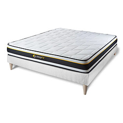 Sleepfit Ensemble matelas SOFT 140x200 + sommier kit blanc