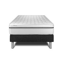 VITALIT VITAL SPA 90 x 200 cm Ensemble matelas à mémoire de forme - Sommier noir - Mousse polyuréthane 3 zones - Confort ferme