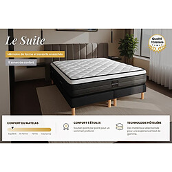 Avis PRESTIGE LITERIE Ensemble Suite 160x200 - Noir