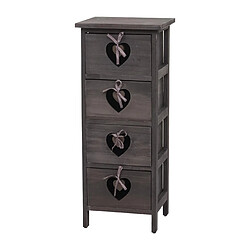 Decoshop26 Commode armoire bois - Gris