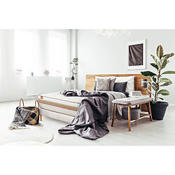 Marmottes & Co Pack prêt à dormir matelas LE RAFFINÉ 140x200cm Ressorts ensachés + Mémoire de forme BioVisco + sommier kit Blanc