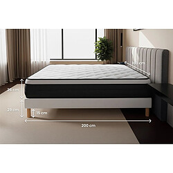 PRESTIGE LITERIE Ensemble Suite 160x200 - Noir pas cher