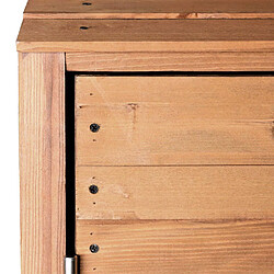 Avis Decoshop26 Abri de jardin armoire à outils vélo bûches rangement divers en bois teinté 180x250x93 cm couleur naturelle 04_0005740