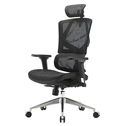 Decoshop26 Fauteuil de bureau ergonomique - Noir