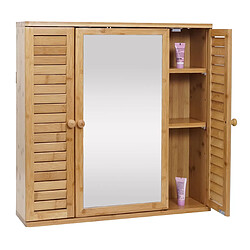 Decoshop26 Armoire murale salle de bain avec miroir - Or
