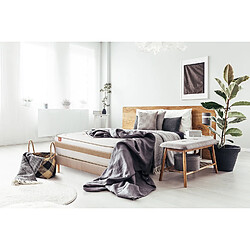 Marmottes & Co Pack prêt à dormir matelas LE RAFFINÉ 140x200cm Ressorts ensachés + Mémoire de forme BioVisco + sommier kit Beige