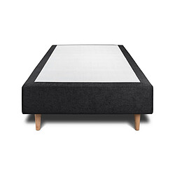 Avis Sommeil de plomb Lit 1 personne avec sommier tapissier - Noir