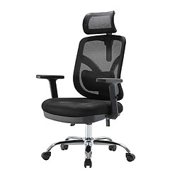 Decoshop26 fauteuil de bureau ergonomique - Noir