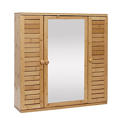 Decoshop26 Armoire murale salle de bain avec miroir - Or