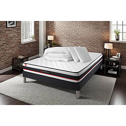 Somness Pack Form 160x200 + Oreillers + Couette Percale