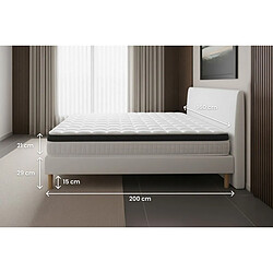 Prestige literie PRESTIGE-LITERIE Pack Supérieur 160x200 cm - Noir pas cher