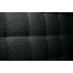 Sommeil de Plomb Lit 90x190cm - Noir Lit avec tête de lit capitonnée bouclette - Sommier tapissier - Hauteur totale 35 cm