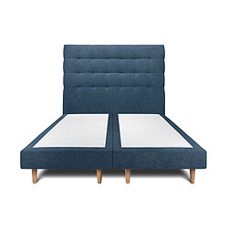 Sommeil de plomb Lit double tapissier - Bleu