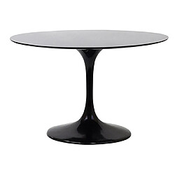 ICONIK INTERIOR Table à Manger Ronde - 90 cm - Tulip Noir