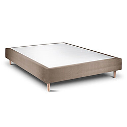 Avis Sommeil de plomb Lit 2 places tapissier - Taupe