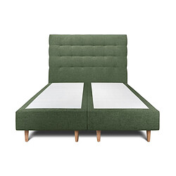 Sommeil de plomb Lit tapissier 2 places - Vert