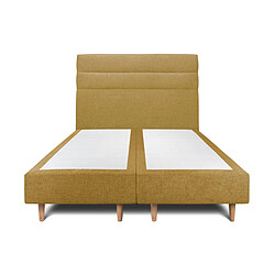 Sommeil de plomb Lit double tapissier - Jaune