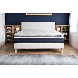 ACTISOM ACTIMEMO CONFORT Ensemble matelas mémoire de forme 120 x 200 cm - Sommier à kit blanc