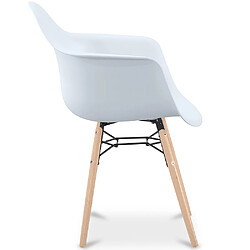 Acheter ICONIK INTERIOR Chaise de Salle à Manger Design Scandinave - Pieds en Bois - Nordika Jaune