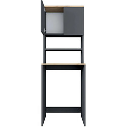 Hanah Home Meuble machine à laver en aggloméré Walnut anthracite.