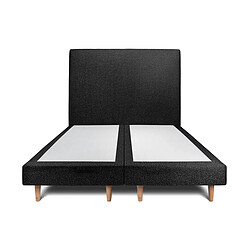 Sommeil de plomb Lit tapissier bouclette - Noir