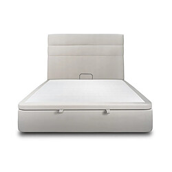 Sommeil de plomb Lit coffre 2 places - Gris clair