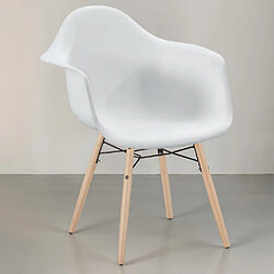 ICONIK INTERIOR Chaise de Salle à Manger Design Scandinave - Pieds en Bois - Nordika Jaune