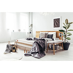 Marmottes & Co Pack prêt à dormir matelas LE RAFFINÉ 180x200cm Ressorts ensachés + Mémoire de forme BioVisco + double sommiers Beige