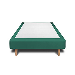 Sommeil de plomb Sommier Tapissier Velours Vert 90x200