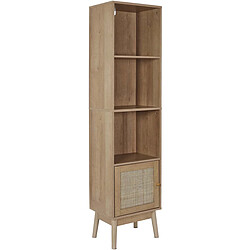 The Home Deco Factory Colonne 1 porte 3 niches cannage et bois Bali.