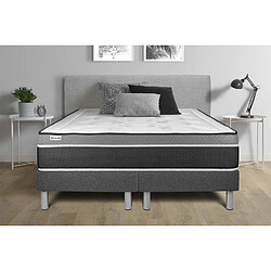 Avis Vitalit Sommier tapissier 2 places - Gris