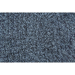 SOMMEIL DE PLOMB Lit 90x190 - Bleu Lit simple - Tête de lit tapissier - Bouclette - Sommier en kit - Hauteur 29 cm