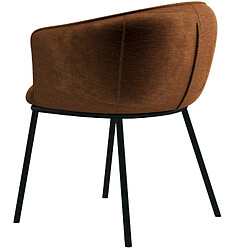 Avis Moloo ALVIN-Fauteuil de table en velours Rétro Terracotta