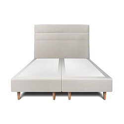 Sommeil de plomb Lit tapissier 2 places - Gris clair