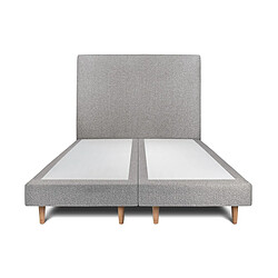 Sommeil de plomb lit 160x200 sommier tapissier - Gris