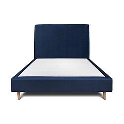 Sommeil de plomb Lit 2 places - Bleu Lit d'appoint 2 places - sommier tapissier - structure stable